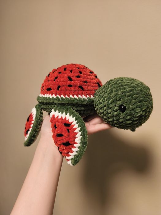 Jucărie pluș Țestoasă Pepene – handmade, super catifelată
