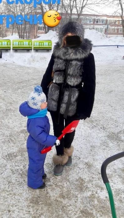 Шапка песец вязаная