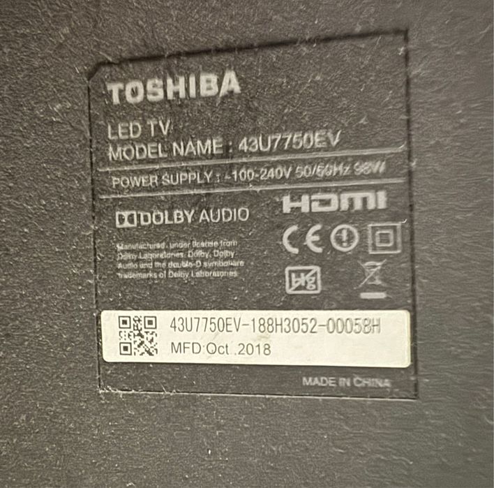 Продается тв Toshiba