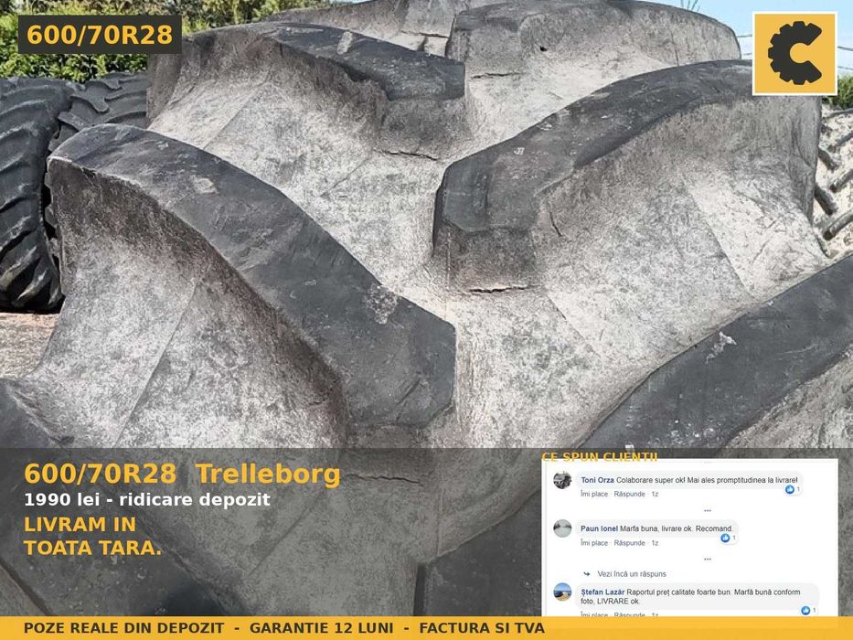 Cauciucuri 600/70R28 Trelleborg Anvelope Tractor MARE Fata SH TVA