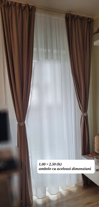 Vand draperii catifea bej