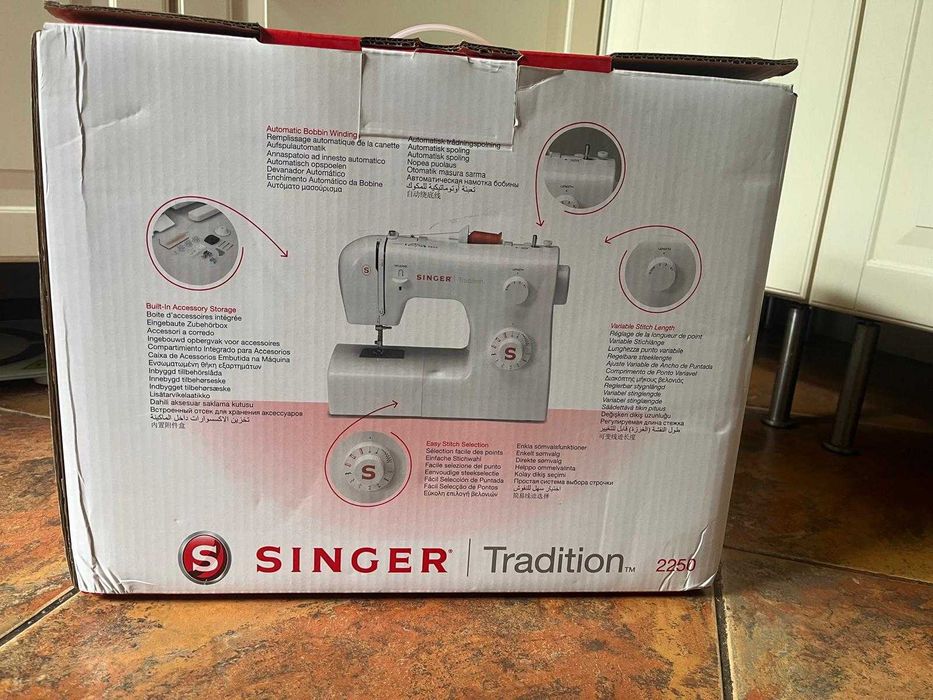 Masina de cusut Singer Tradition 2250, 10 Programe, Alb, 2 utilizari