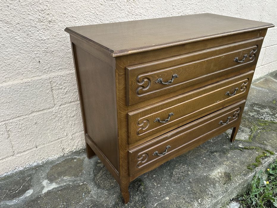 Винтидж скрин от дъб – френски стил Луи XV