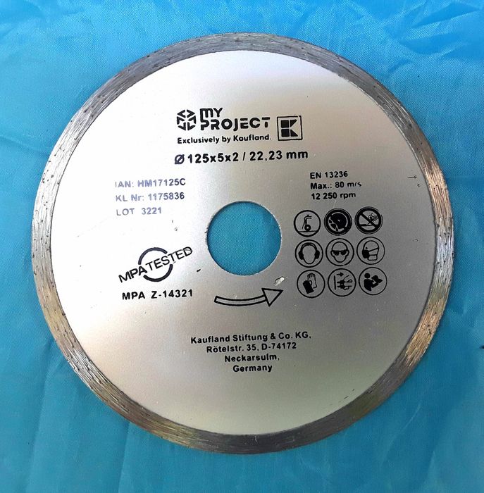 Set 3 discuri diamantate ⊙125 pentru tăiat beton, piatra,tingla 40 Lei