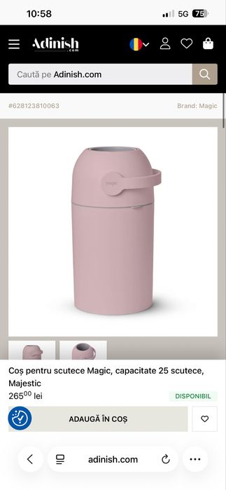 Cos gunoi scutece Magic