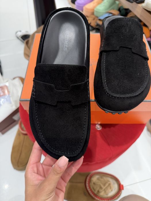 Papuci hermes piele naturala