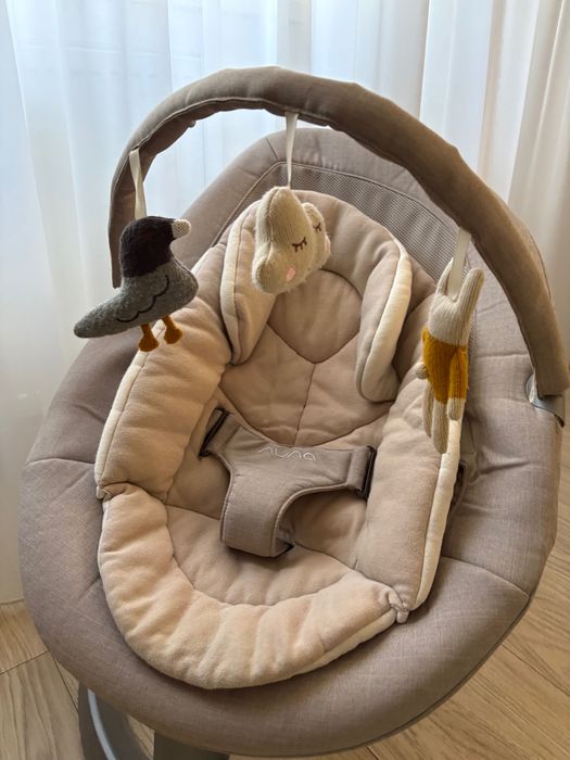 Rezervat - Balansoar bebe Nuna Leaf Grow Biscotti, fara baterii, 0-60 kg