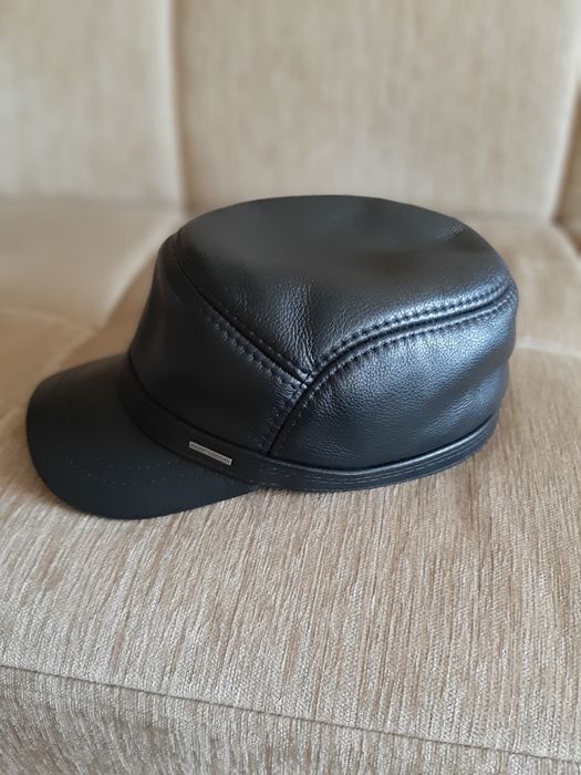 Кепка зимняя кожанная на меху