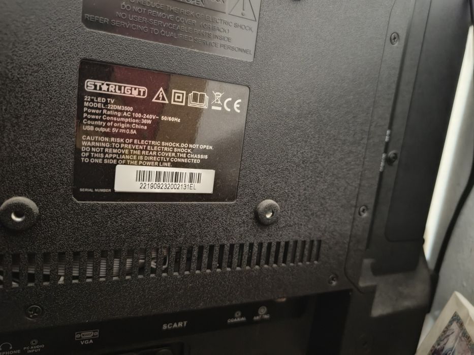 TV LED Starlight 22” – Model 22DM3500 (HD/SCART/VGA/USB)