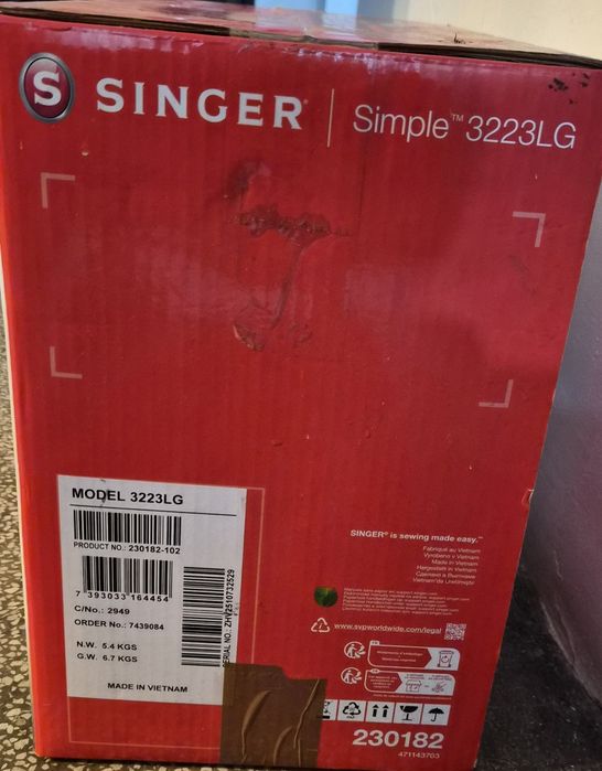 Masina de cusut Singer Simple 3223LG, 23 tipuri de cusaturi