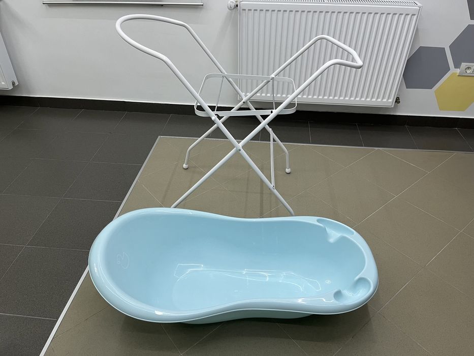 Set Cadita 102 cm cu suport metalic si suport