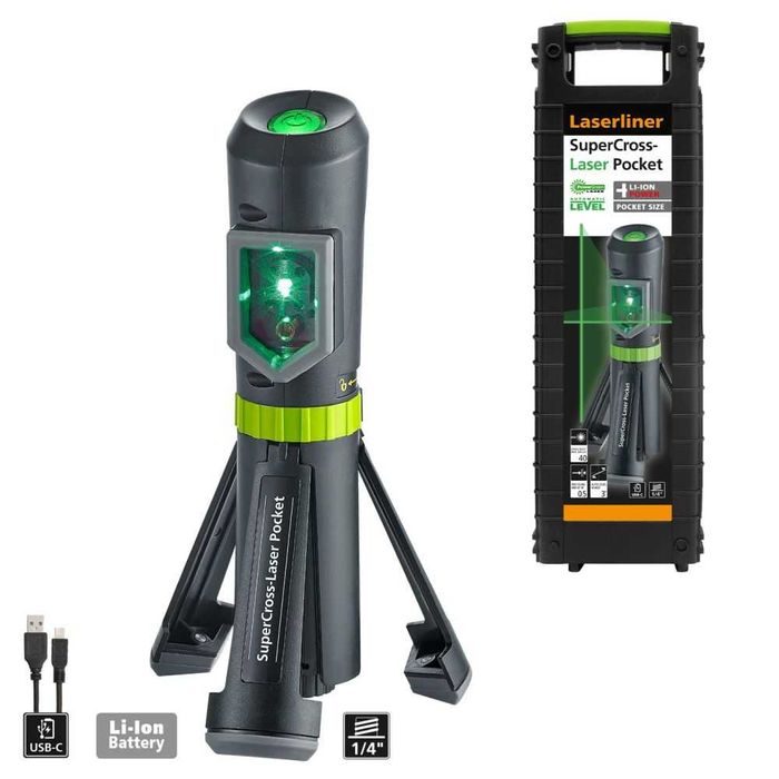 Линеен лазерен нивелир Laserliner SuperCross-Laser Pocket Plus