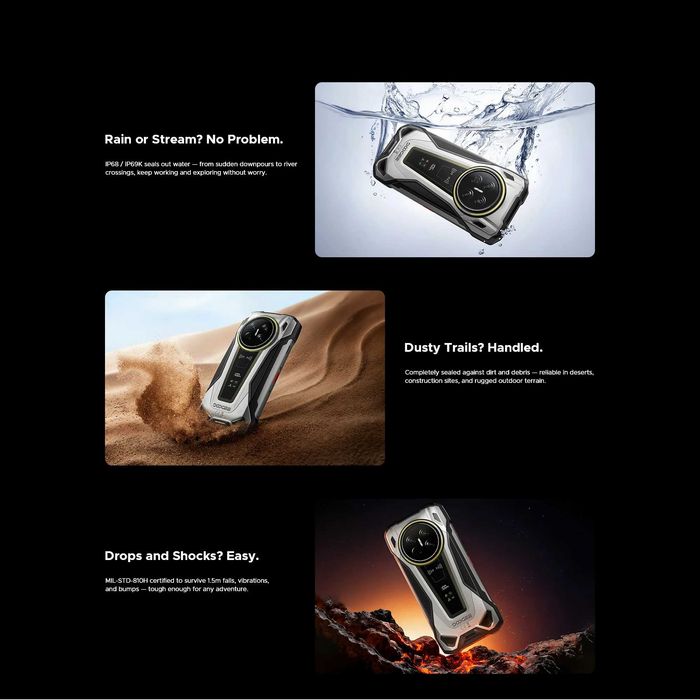 DOOGEE V Max 2 Pro 5G - 6.78", 16GB+32GB/1TB (1024GB), 200MP, 22000mAh, защита IP68/IP69K/MIL-STD810; Стерео-говорители!