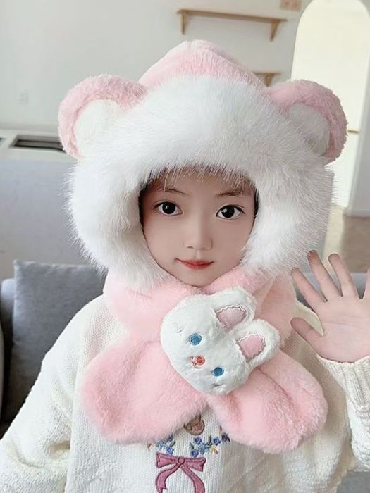 Qizaloqlar uchun issiq shapka qishki mavsumga mos shapka sharf o'rnini