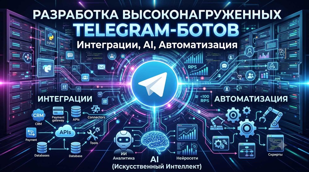 Разработка Telegram-ботов | Без конструкторов