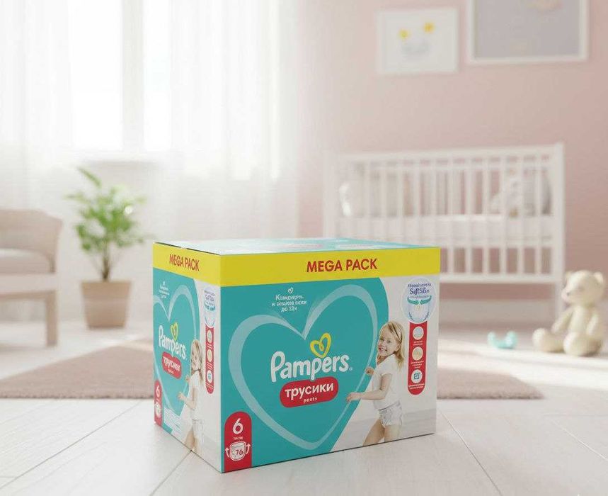 Трусики Памперс Pampers Pants 6 (от 15 кг) - 1 коробка 76 шт