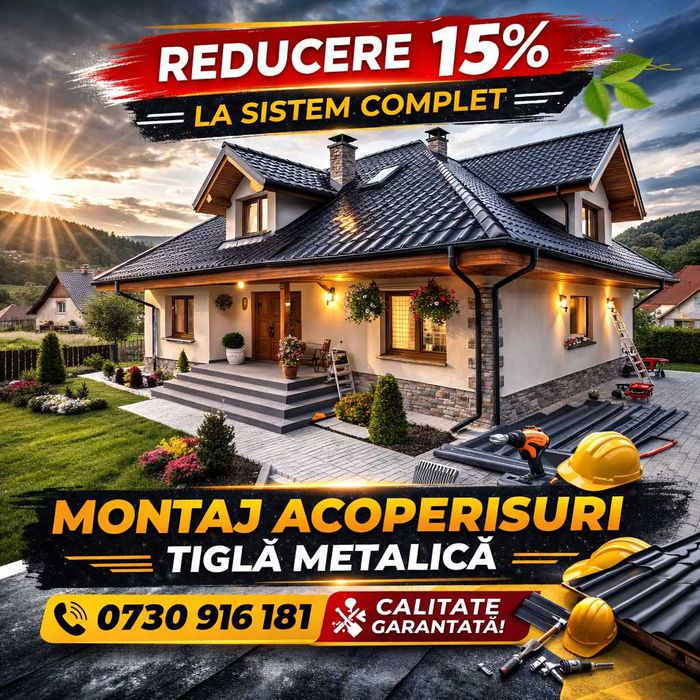 Montaj si reparatii acoperisuri, dulgherie mansardari sisteme pluviale