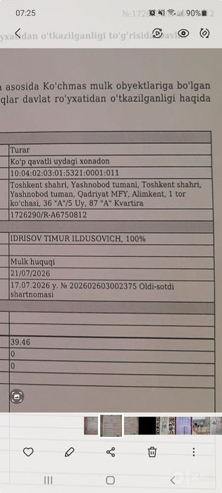 Dom sotiladi 2 xonali