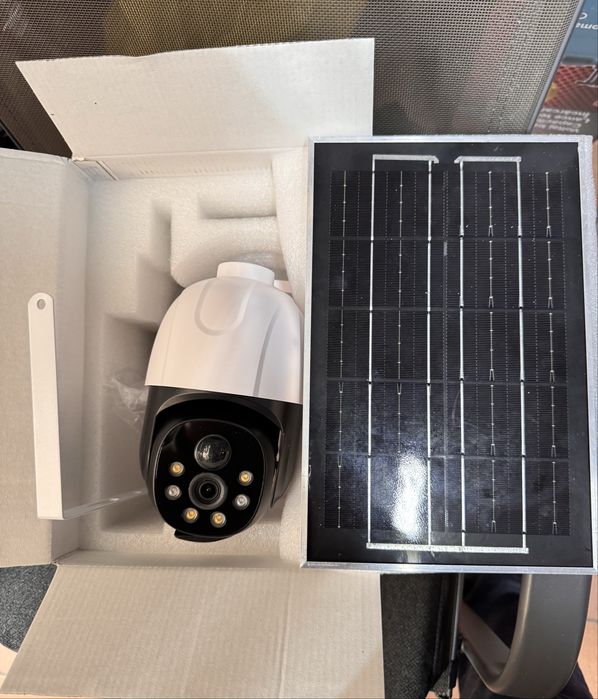 Camera de Supraveghere cu panou solar, 4G, full HD, 5 MP, 360