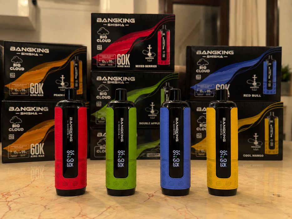 Pachet 2 Bucăți Vape 60.000 Puffs Shisha Reincarcabil Display