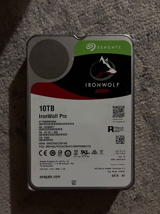 Жесткий диск 10TB Seagate IronWolf Pro (NAS, 7200rpm, CMR)