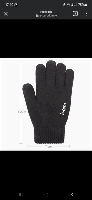 Manusi de iarna compatibile cu touch-screen pentru orice telefon