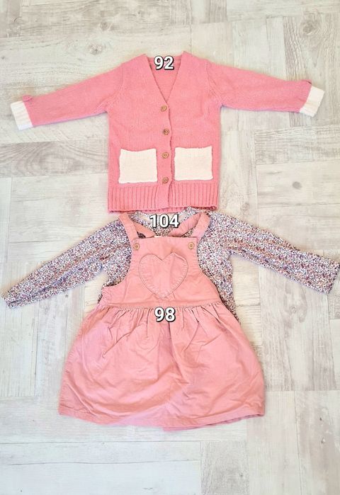 Sarafan rochie salopetă ,cardigan, bluza toamnă GEMENE marimea 98-104