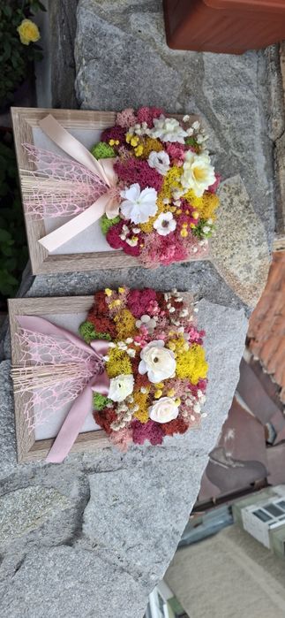 3D букет от скандинавски мъх в рамка