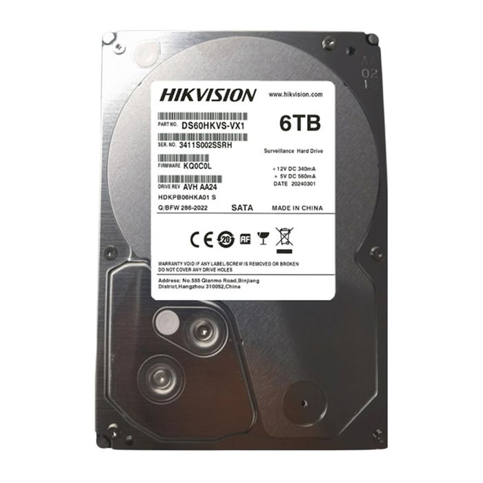 Жёсткий диск Hikvision DS60HKVS-VX1,6TB,5400,3.5'',SATA