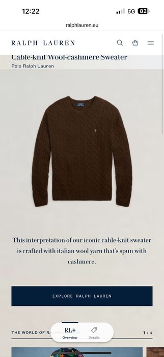 Ralph Lauren вълна и кашмир пуловер