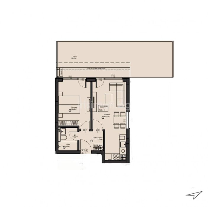 Продава се Двустаен апартамент в София, Малинова долина - 58 кв.м за 1160 €/кв.м - Снимка #4