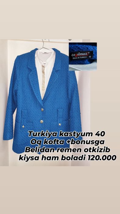 Turkiya kiyimla kastyum shim