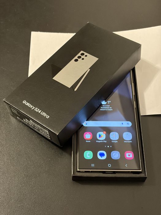 Samsung Galaxy s24 ultra condiție super precum nou cutie 256 GB