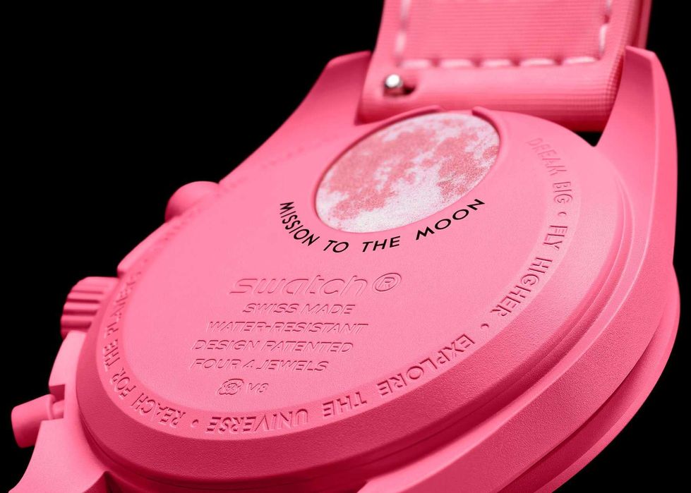 Ceas SWATCH X OMEGA MISSION To The Pink Moon MOONPHASE Cronograf 2025