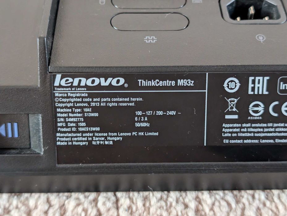 Calculator Lenovo ThinkCentre M93z, Display 24" Full HD, intel i7-4790, 8GB RAM, SSD