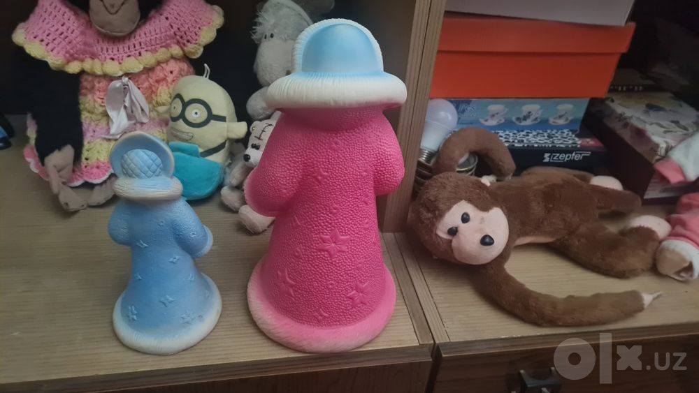 Дед мороз и снегурочка резиновые игрушки