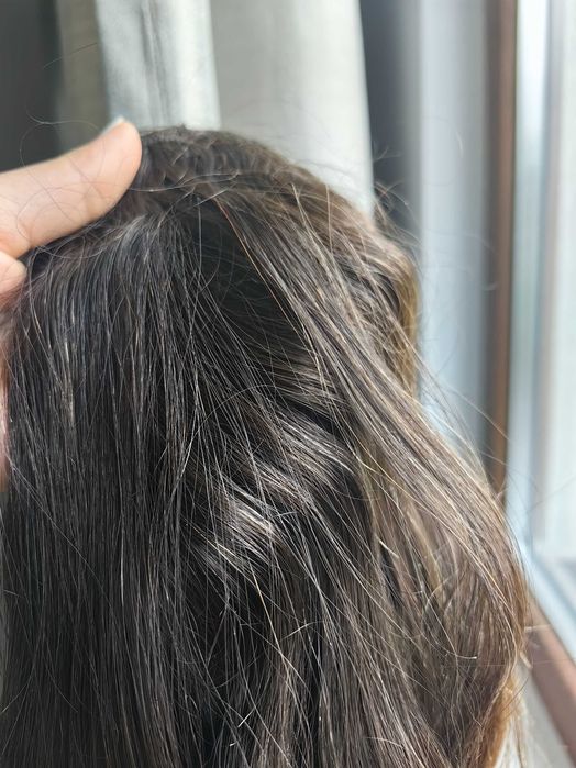 Коса от естествен косъм, среден клас, цвят тъмно кестеняво (02)