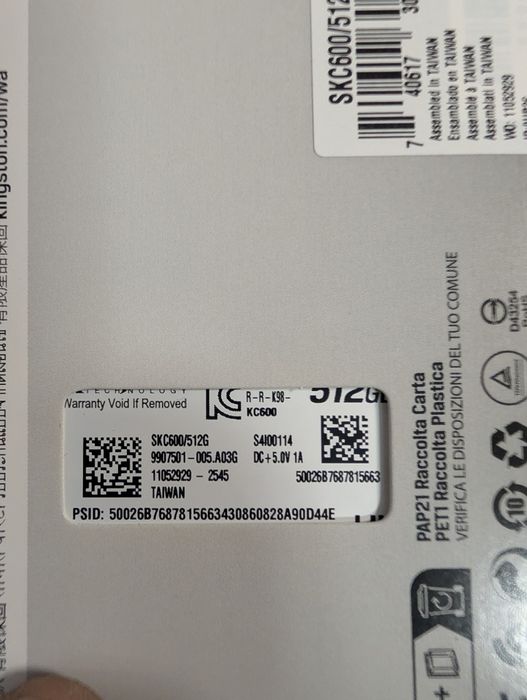 SSD Kingston KC600 512GB Sigilat