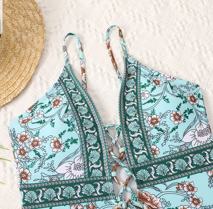 Costum de baie intreg, albastru turquise