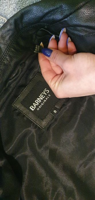 Оригинално яке естествена кожа Barneys