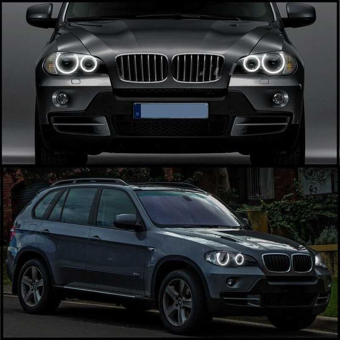 Set Kit inele Cercuri Angel Eyes Cotton LED BMW X5 E70, 110mm - 158mm