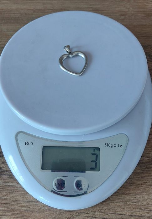 Сребърна висулка сърце