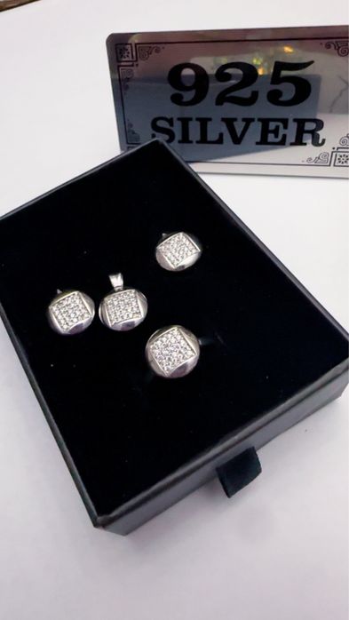 Set Cercei , inel Si Pandantiv Din Argint 925