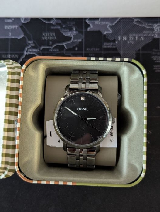 Стилен часовник Fossil Lux Luther, 44мм, 22мм, с метална верижка