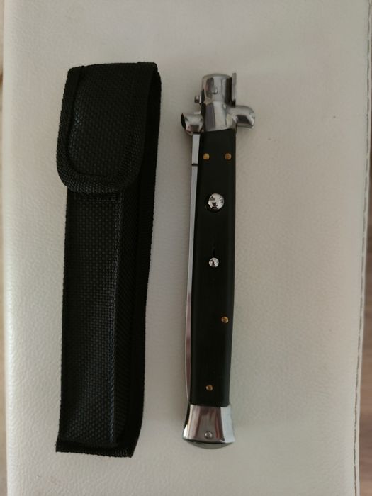 Cuțit Italian 34 cm negru , Briceag AKG Stileto Black