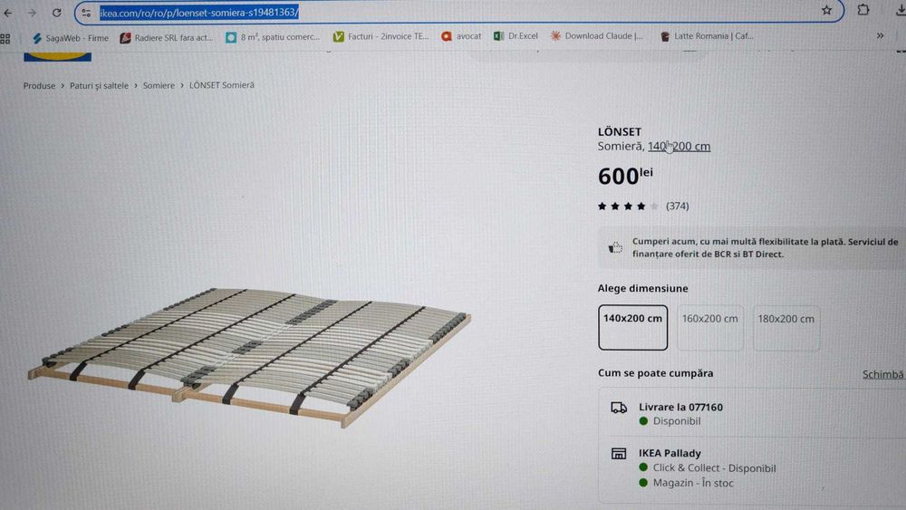 Somiera 140 /200 cm  IKEA