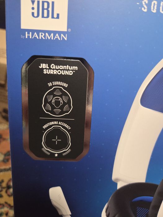 Casti Gaming Wireless JBL Quantum 360P, Wireless, 22 h autonomie, alb