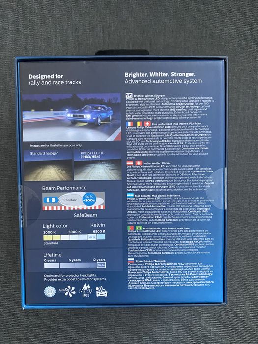 Set becuri auto/far LED Philips X-tremeUltinon HB3/HB4