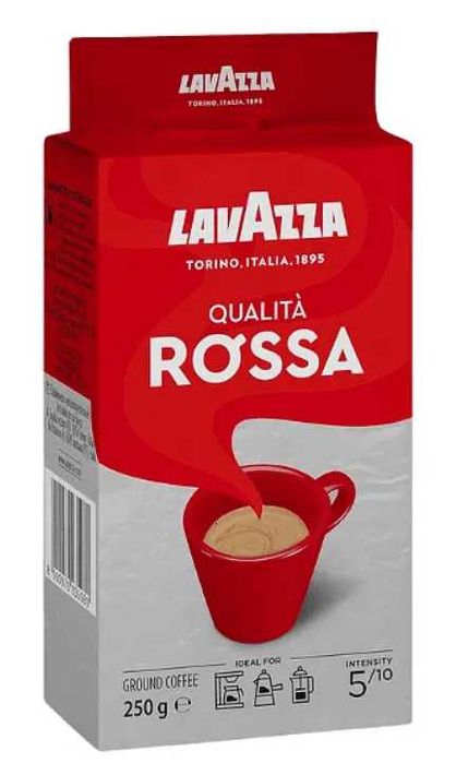Безплатна доставка за Бургас и Сл.Бряг - Мляно кафе Lavazza Rossa 250гр.