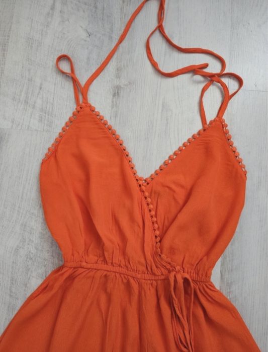 Salopeta orange New Look scurta XS